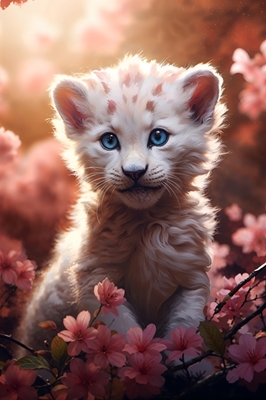 Cute White Baby Tiger