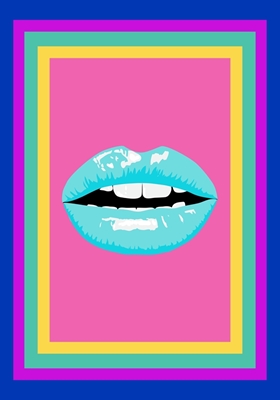 Blue Lagoon - Pop Art Lips 