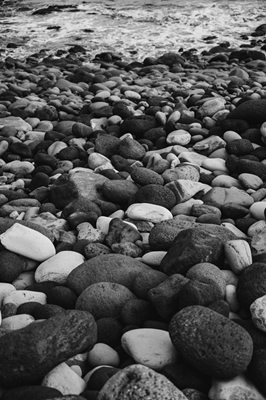 Small rocks on a beach Iceland