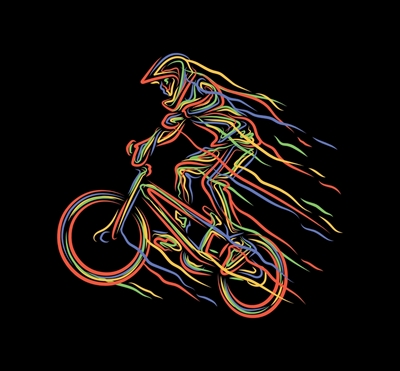 BMX Rider Kolo Abstraktní
