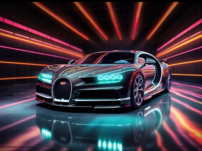 Bugatti Chiron Neon