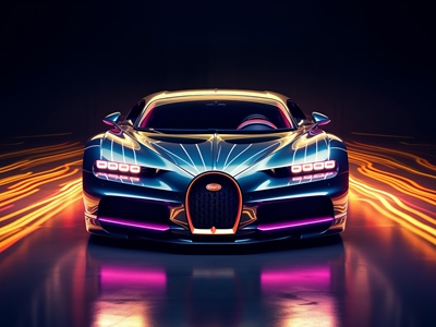 Bugatti Chiron Neon