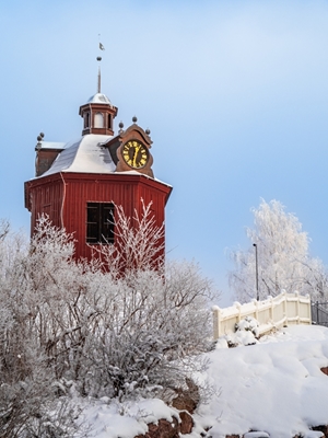 Východní zvonice v prosinci