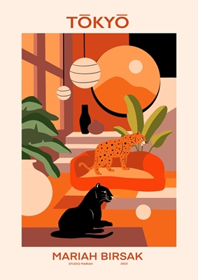 Tokyo Leopard & Panther Affisch