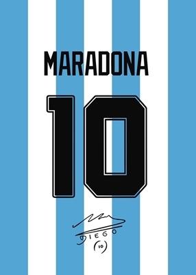Maradona Autograf 10 Argentinien