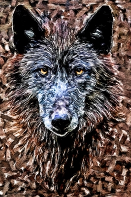 Wolf Hoofd Schilderij