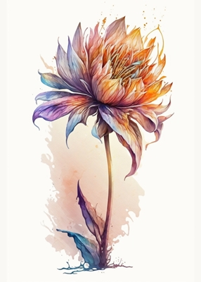 Flower in light watercolor