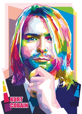 Kurt Cobain Popart stil