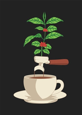 coffee tree and portafilter 