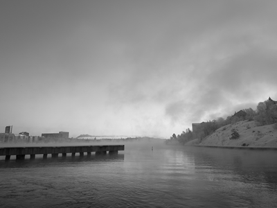 Morning haze over lake Mälaren