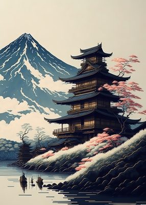 Paesaggio tradizionale del Giappone