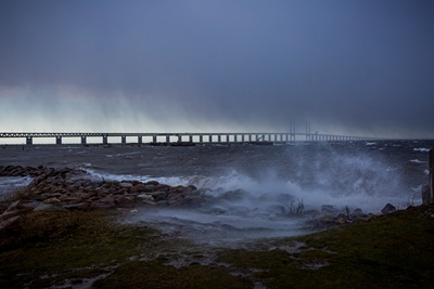 Storm Pia over Øresund