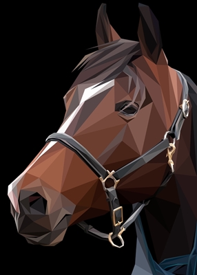Low Poly Astratto Bel Cavallo