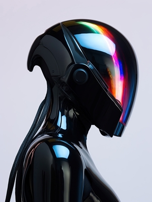 Zwarte Humanoïde Robot Poster 1