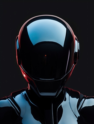 Černý humanoidní robot plakát 3