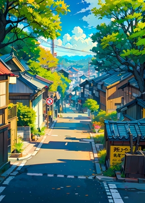 Japonesa rua calma