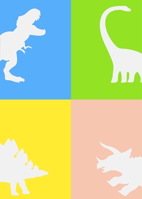 Plakat dinozaurów