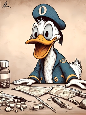 Donald Duck Drugsverslaafde 
