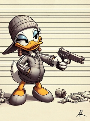Daisy Duck Verbrecher Pistole