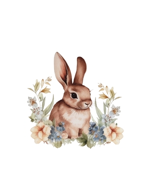 Bunny in a flowery filed 1 