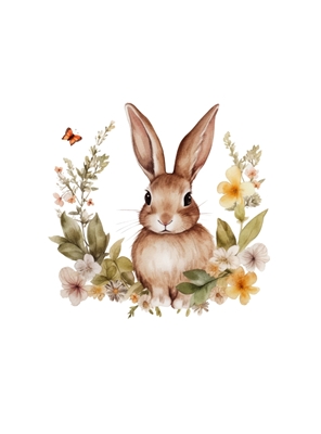 Kanin i en blomstereng 2