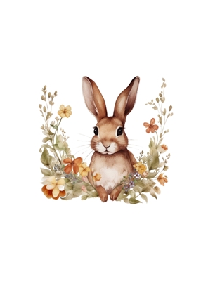 Kanin i en blomstereng 3