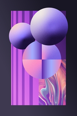 Purple graphical Circle modern