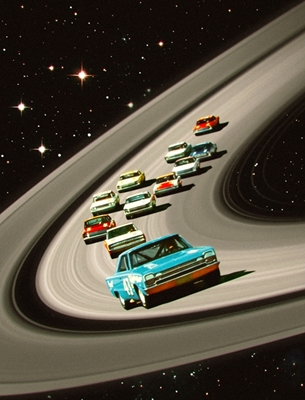 Une course automobile Saturn