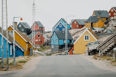 Farverige huse