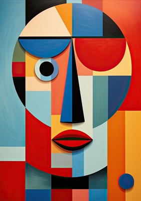 Bauhaus plakat kunst trykk fargerik