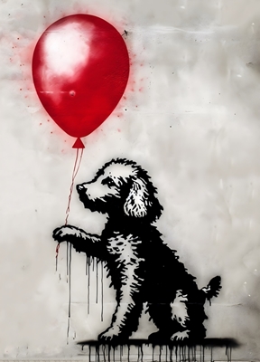 Dog and Red Balloon