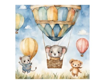 Vrienden op avontuur: heteluchtballon