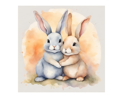 Embracing Bonds: Bunny friends