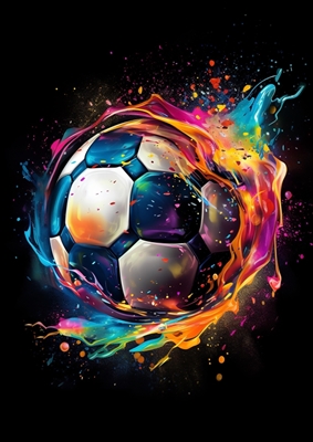 Pelota de fútbol colorida