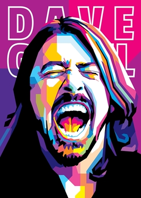 Dave Grohl in WPAP-stijl