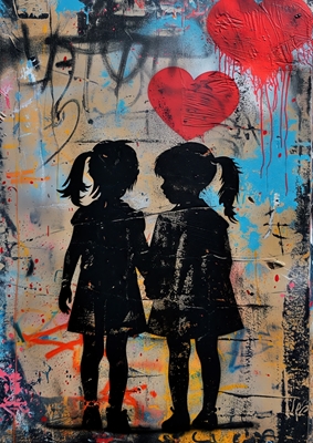 Sisters love x Banksy