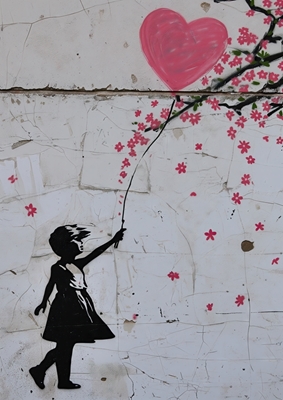 Banksy's meisje x geveerd.