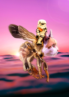 De Held van de Bijenbij van de kat
