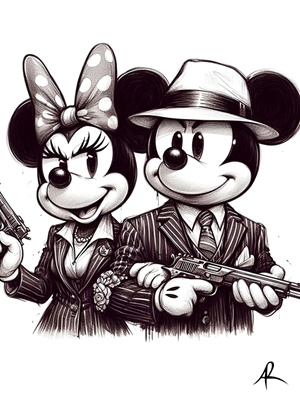 Minnie und Mickey Maus Diebe