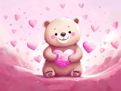 A Teddy bear in Love