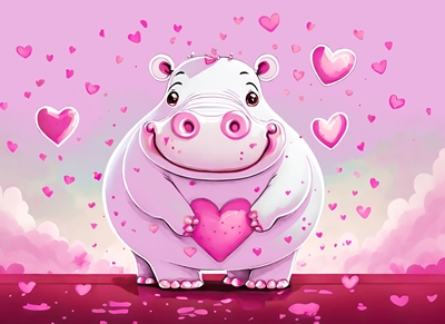 Hippo in love