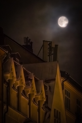 Moon over Stockholm