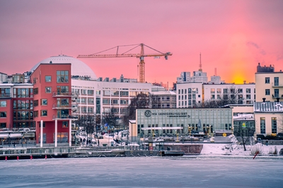 Sunset view in Stockholm