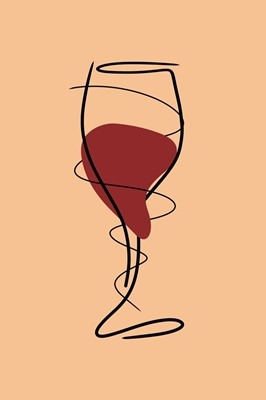 Rode wijn lineart