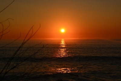 Pôr-do-sol do mar 