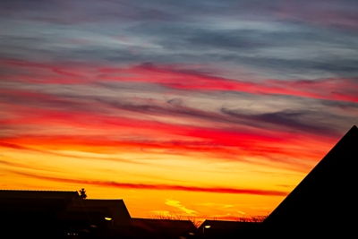 Winter sunset over Oresund