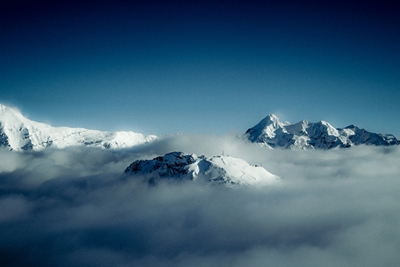 Beautiful mountain above cloud
