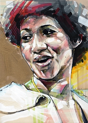Aretha Franklin painting.