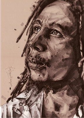 Bob Marley painting.