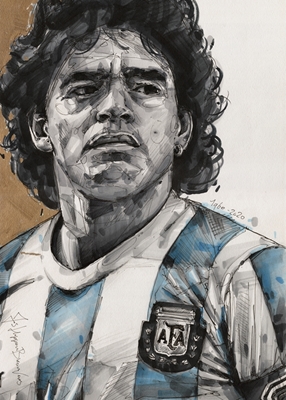 Diego Maradona painting.